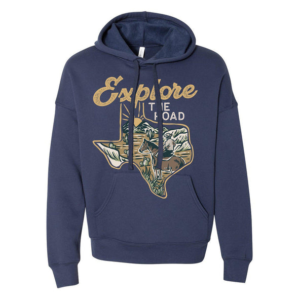 Explore the Road Texas Drop Shoulder Hoodie-CA LIMITED