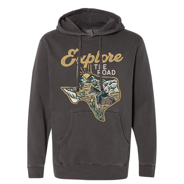 Explore the Road Texas Pullover Hoodie-CA LIMITED