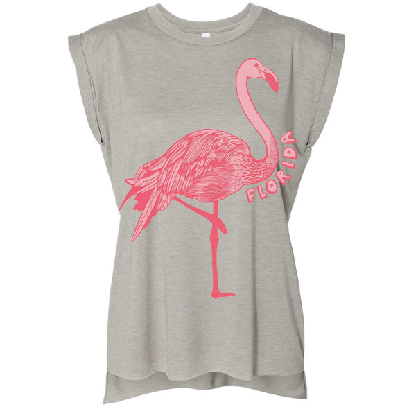 Flamingo FL Rolled Sleeve Tank-CA LIMITED