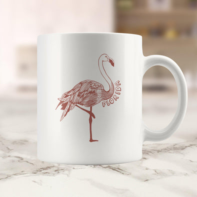 Flamingo FL Terracotta Ceramic Mug-CA LIMITED