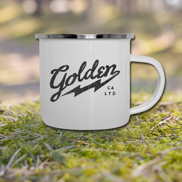Golden Dark Grey Camper Mug-CA LIMITED