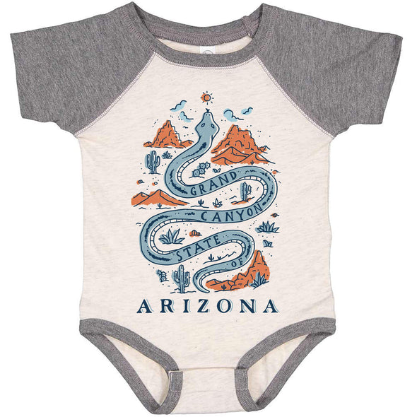 Grand Canyon Snake Arizona Baseball Baby Onesie-CA LIMITED