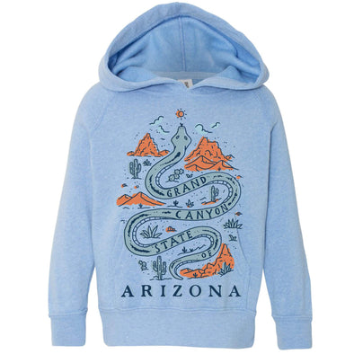 Grand Canyon Snake Arizona Raglan Toddlers Hoodie-CA LIMITED