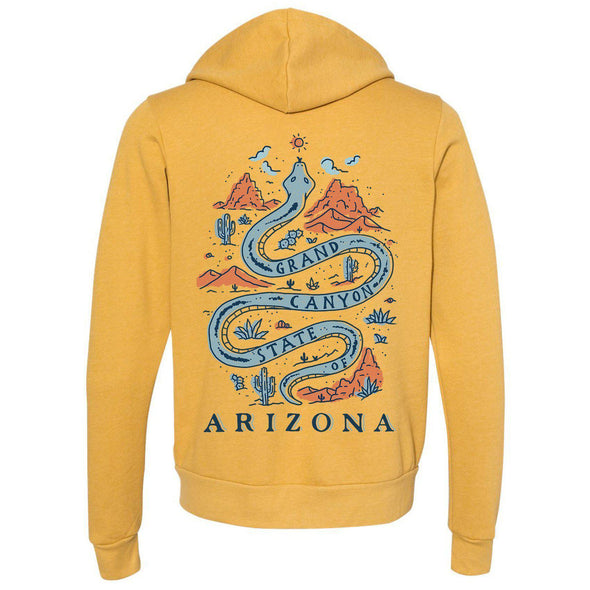 Grand Canyon Snake Arizona Zipper Hoodie-CA LIMITED