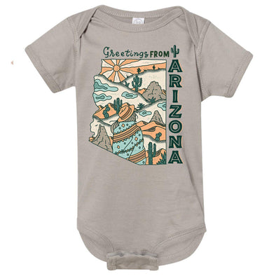 Greetings from Arizona Baby Onesie-CA LIMITED