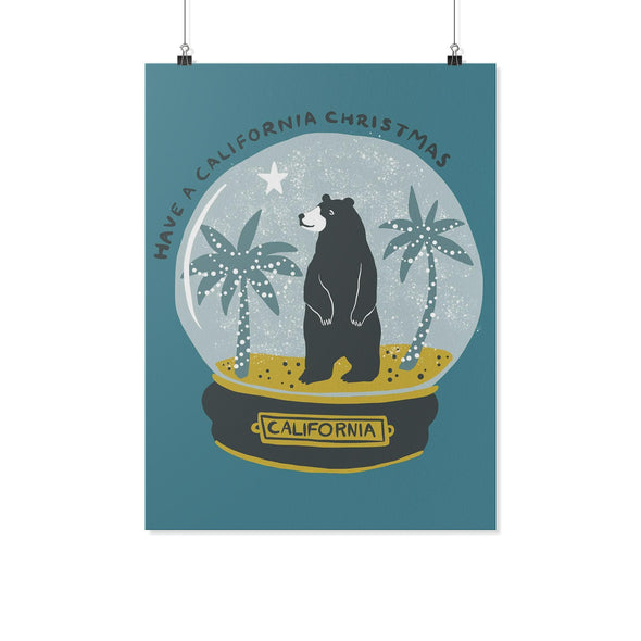 Have a California Christmas Blue Poster-CA LIMITED