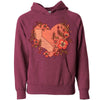 Heart State Raglan Youth Hoodie-CA LIMITED