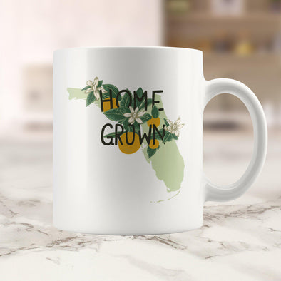 Home Grown FL Lime Ceramic Mug-CA LIMITED