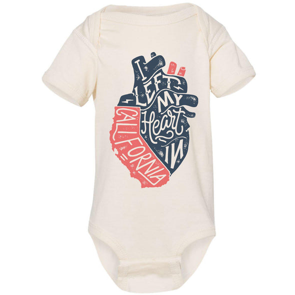 I Left My Heart In CA Baby Onesie-CA LIMITED