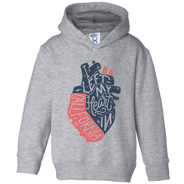 I Left My Heart In CA Toddlers Hoodie-CA LIMITED