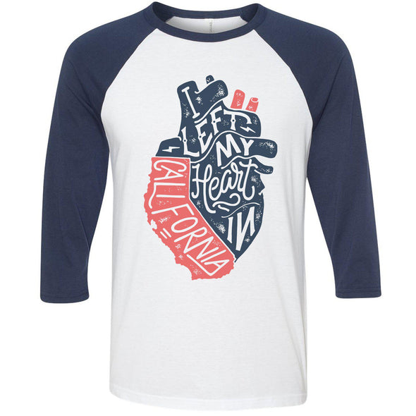 I Left My Heart in CA Baseball Tee-CA LIMITED