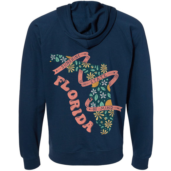 Sunshine State Florida Raglan Zipper Hoodie