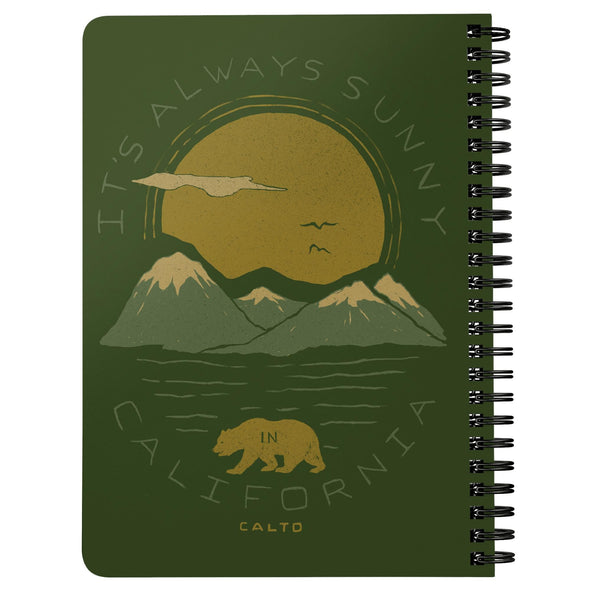 It's Always Sunny In California Olive Spiral Notebook-CA LIMITED