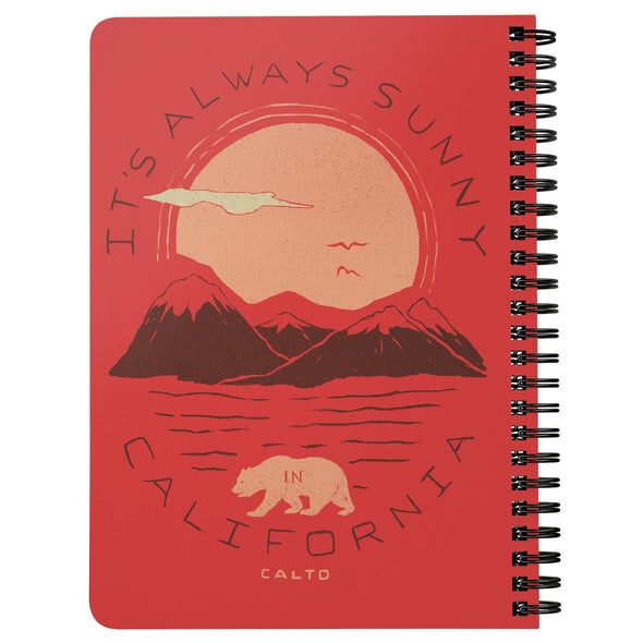 It's Always Sunny In California Red Spiral Notebook-CA LIMITED