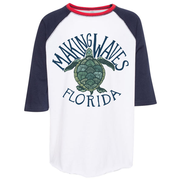 Sea Turtle Florida Youth Baseball Tee