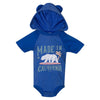 Made In California Hooded Baby Onesie-CA LIMITED