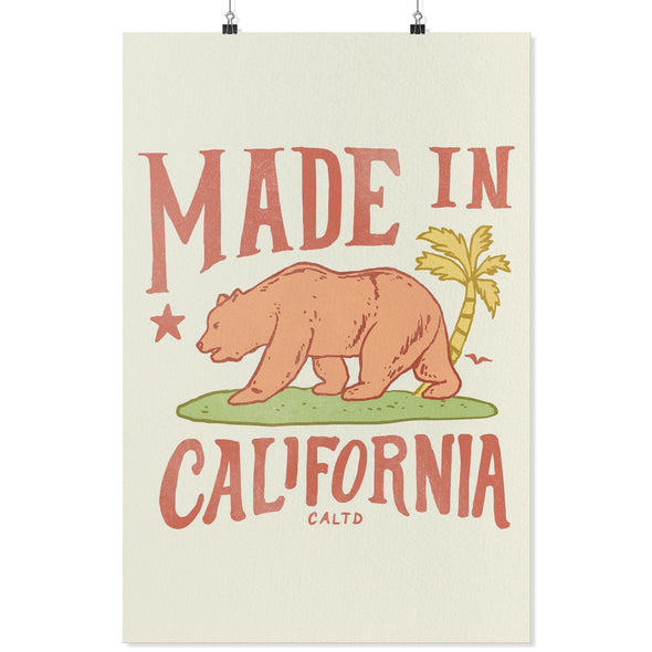 Made in California Cream Poster-CA LIMITED