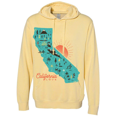 Map CA Love Pullover Hoodie-CA LIMITED