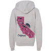 Map CA Love Raglan Youth Zip Up Hoodie-CA LIMITED