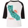 Map CA Love Toddler Baseball Tee-CA LIMITED