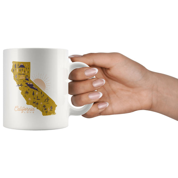 Map Ca Love Yellow Mug-CA LIMITED