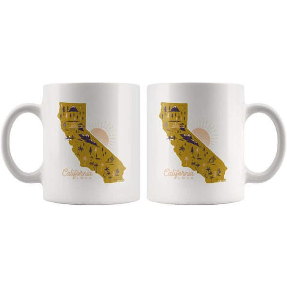 Map Ca Love Yellow Mug-CA LIMITED