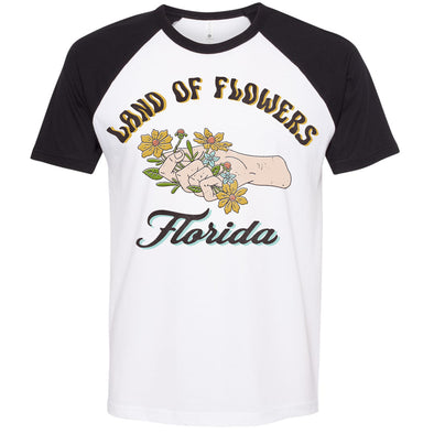 Land of Flowers Florida Raglan Tee