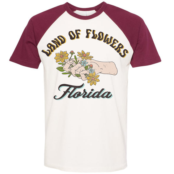 Land of Flowers Florida Raglan Tee