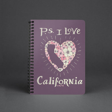 P.S. I Love California Plum Spiral Notebook-CA LIMITED