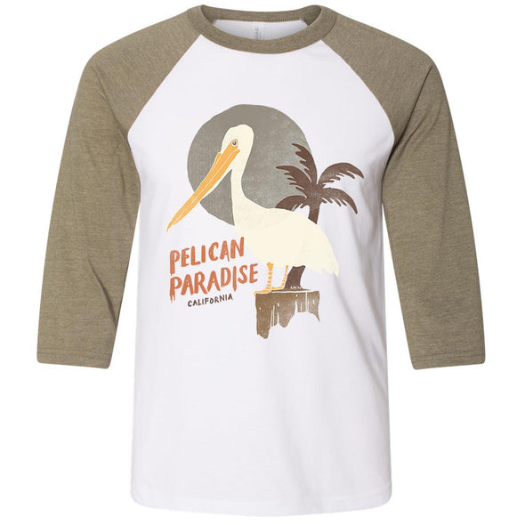 Pelican Paradise Baseball Tee-CA LIMITED