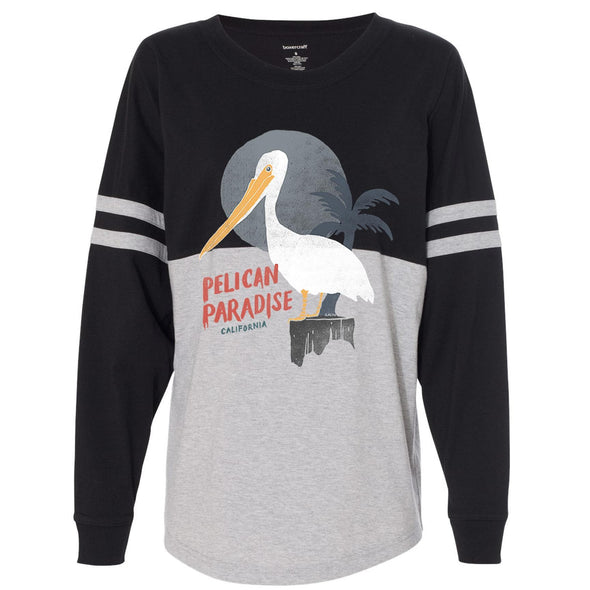Pelican Paradise Black & Grey Varsity Sweater-CA LIMITED