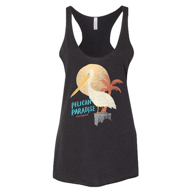 Pelican Paradise Black Racerback Tank-CA LIMITED