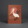 Pelican Paradise Burnt Orange Spiral Notebook-CA LIMITED