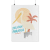 Pelican Paradise White Poster-CA LIMITED
