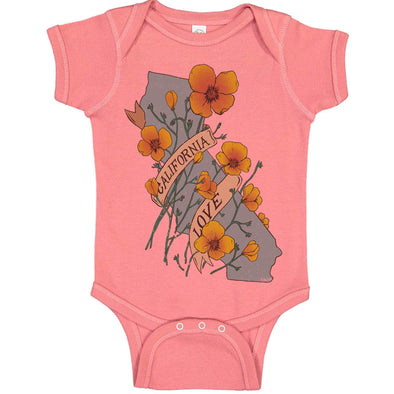 Poppies CA Love Baby Onesie-CA LIMITED