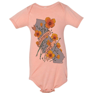 Poppies CA Love Baby Onesie-CA LIMITED