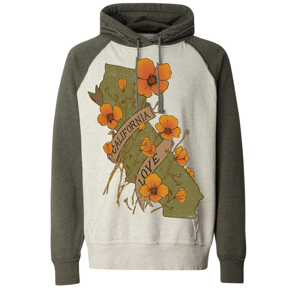 Poppies CA Love Raglan Hoodie-CA LIMITED