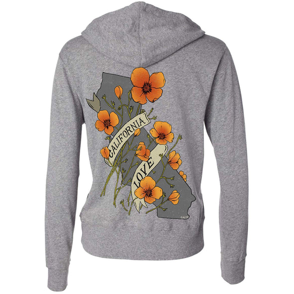 Poppies CA Love Zip Up Hoodie-CA LIMITED