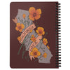 Poppy CA Love Maroon Spiral Notebook-CA LIMITED