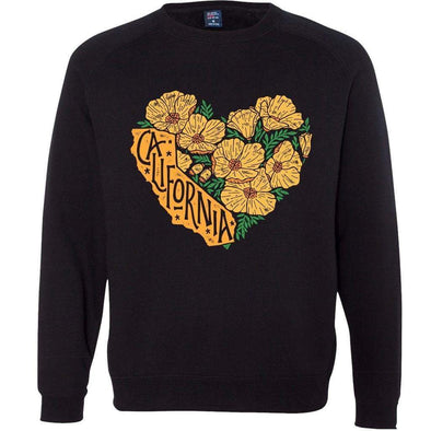 Poppy Heart Black Pullover-CA LIMITED