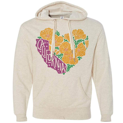 Poppy Heart Ivory Hoodie-CA LIMITED