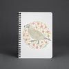 Poppy Quail White Spiral Notebook-CA LIMITED