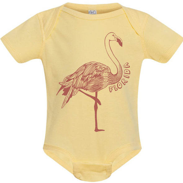 Flamingo Florida Baby Onesie