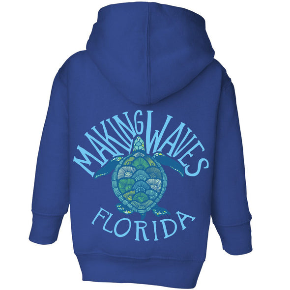 Sea Turtle Florida Toddlers Zip Up Hoodie