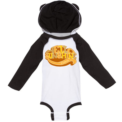 Hello Sunshine Florida Long Sleeve Hooded Baby Onesie