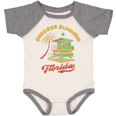 Endless Summer Florida Baseball Baby Onesie