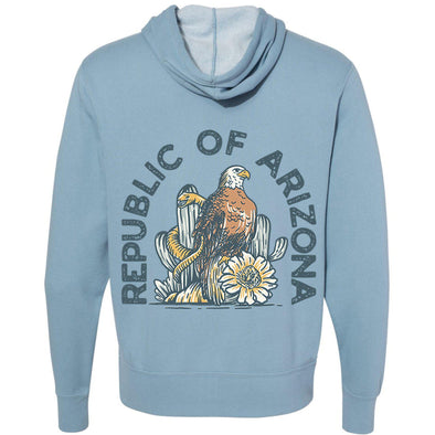 Republic Of Arizona Zipper Hoodie-CA LIMITED