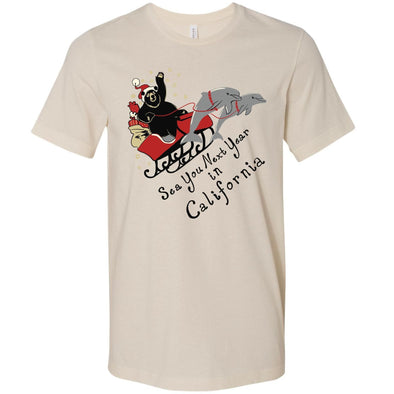 Santa Bear Ivory Unisex Tee-CA LIMITED