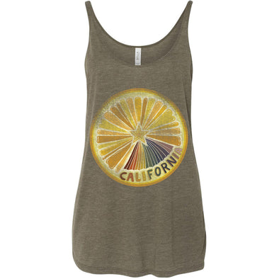 Starburst Orange Flowy Tank-CA LIMITED