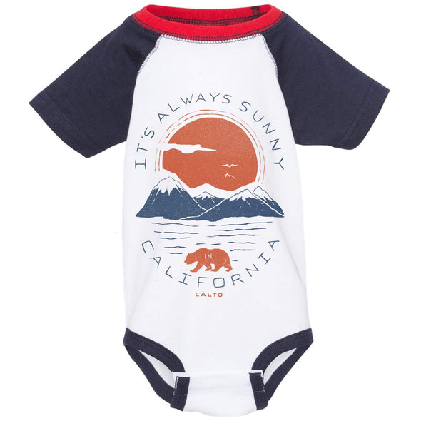 Sunny California Baseball Baby Onesie-CA LIMITED